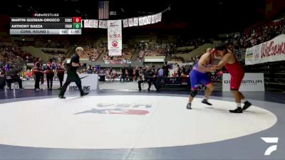All Cadet Boys Freestyle Upper - 215 lbs Cons. Round 2 - Martin Guzman-Orozco, Valley Silverbacks Wrestling Club vs Anthony Baeza, Firebaugh High School Wrestling