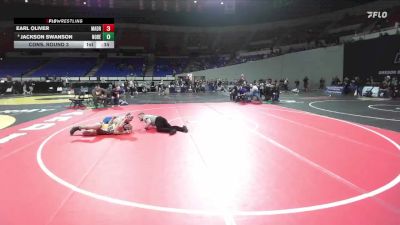 4A Boys 150 lbs Cons. Round 3 - Jackson Swanson, North Bend Boys vs Earl Oliver, Madras Boys