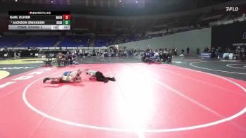 4A Boys 150 lbs Cons. Round 3 - Jackson Swanson, North Bend Boys vs Earl Oliver, Madras Boys