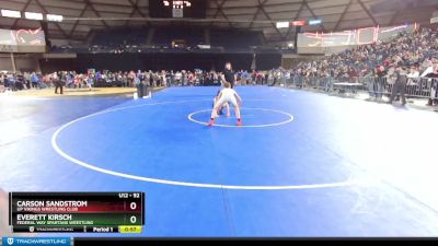 92 lbs Cons. Round 2 - Carson Sandstrom, UP Vikings Wrestling Club vs Everett Kirsch, Federal Way Spartans Wrestling