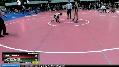 115 lbs Quarterfinal - Matthew Kaiser, Pit Bull Wrestling Academy vs James Lidgard, One Speed