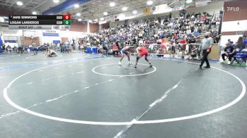 126 lbs Champ. Round 2 - Jake Simmons, Oakdale vs Logan Landeros, Central Union