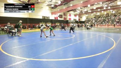 115 lbs Cons. Round 2 - Elizabeth Sanchez, Bonita vs Ariana Ramos, Thousand Oaks