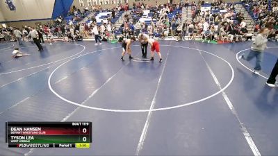 165 lbs Cons. Round 1 - Tyson Lea, West Jordan vs Dean Hansen, Defiant Wrestling Club
