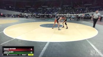 6A-120 lbs Quarterfinal - Isaiah Snyder, McDaniel vs Jack Olsen, Roseburg