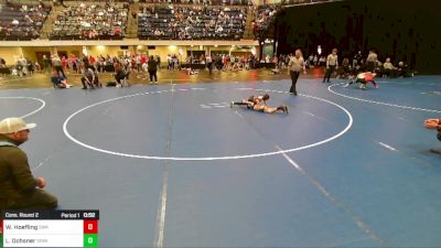 Boys 3rd-4th Grade - 56 Cons. Round 2 - Wesley Hoefling, Siouxland Wrestling Academy vs Logan Ochsner, Iowa