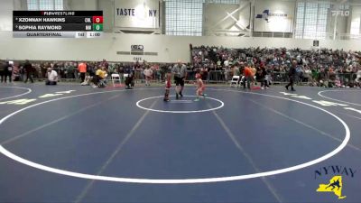 52 lbs Quarterfinal - Sophia Raymond, Mexico Wrestling vs Xzonnah Hawkins, Club Not Listed