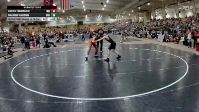 175 lbs Quarterfinals (8 Team) - Dawson Trentham, Pigeon Forge High School vs Lucky Serrano, Munford High School
