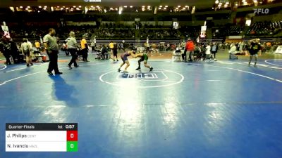 95 lbs Quarterfinal - Jacob Philips, Central Youth Wrestling vs Nicholas Ivanciu, Hazlet Hawks