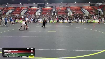 90 lbs Round 3 - Uriah Caullett, Wellington Wrestling Club vs Preslee Deming, Warrior RTC