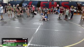 58 lbs Round 4 - Brayden Beshures, West Wateree Wrestling Club vs Lance Ragsdale, Cane Bay Cobras