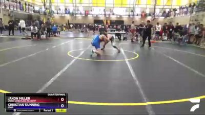 160 lbs Quarterfinal - Jaxon Miller, Ubasa Wrestling Academy vs Christian Dunning, Iowa