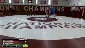133 lbs Champ. Round 1 - Noah Moltzan, UW - La Crosse vs Elijah Halton, Iowa Lakes CC