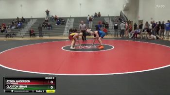 175 lbs Round 5 - Clayton Isham, Clear Creek-Amana vs Ayden Anderson, PCM, Monroe