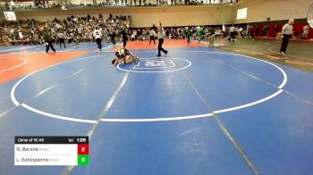 126 lbs Consi Of 16 #2 - Nick Barone, Paramus Catholic vs Lukas Katsigiannis, Pope John XXIII