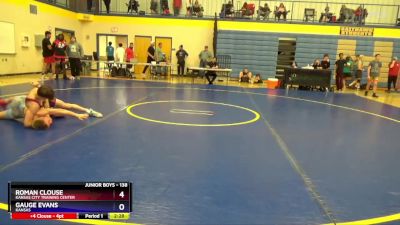 138 lbs Cons. Round 3 - Roman Clouse, Kansas City Training Center vs Gauge Evans, Kansas