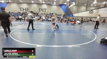 90 lbs Semifinal - Lanelle Sharp, Uintah Girls Jr. High vs Jaylynn Jensen, AVIATOR WRESTLING ACADEMY