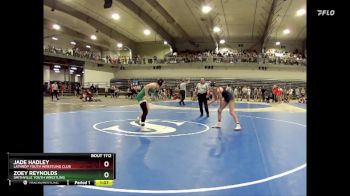 110 lbs Quarterfinal - Zoey Reynolds, Smithville Youth Wrestling vs Jade Hadley, Lathrop Youth Wrestling Club