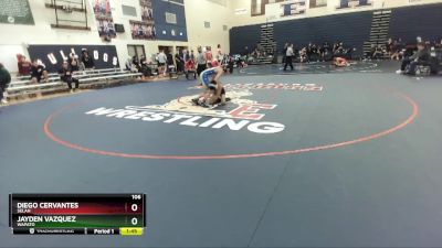 106 lbs Quarterfinal - Jayden Vazquez, Wapato vs Diego Cervantes, Selah