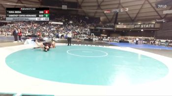 Girls 4A 140 lbs Quarterfinal - Jannethzy Cortes-Hernandez, Mariner (Girls) vs Kira Mesa, Sunnyside (Girls)