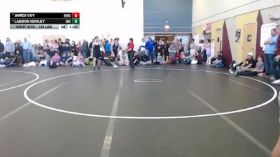 138 lbs Champ. Round 2 - James Coy, Kimberly Bulldog Wrestling Club vs Landon Hovley, Emmett Wrestling Club