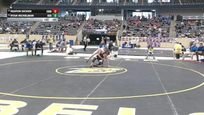 120 lbs Cons. Round 3 - Keaton Dicken, Conner vs Ryan Nickelman, Highlands