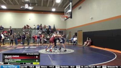 207 lbs 1st Place Match - Malachi Cooper, James Clemens HS vs Leland Owens, Huntsville