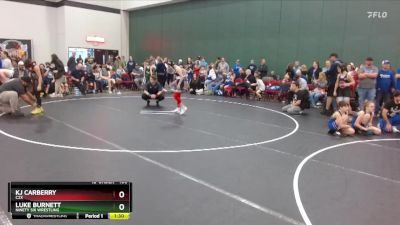 100 lbs Cons. Round 1 - Luke Burnett, Ninety Six Wrestling vs Kj Carberry, C2X