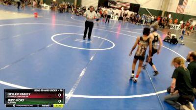 76 lbs Cons. Round 2 - Skyler Rainey, Ultimate Contender vs Judd Korf, Holyoke