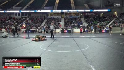 132 lbs Cons. Round 1 - Isaiah Ayala, Garden City vs Brogan Hagen, Sunflower Kids Wrestling Club