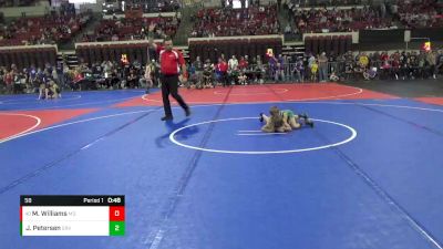 58 lbs Cons. Round 4 - Myles Williams, Montana Disciples vs Jared Petersen, Sun River Valley