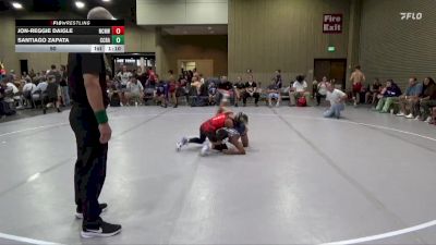 90 lbs Round 1 (6 Team) - Jon-Reggie Daigle, NC National Team White vs Santiago Zapata, Funky Crayons