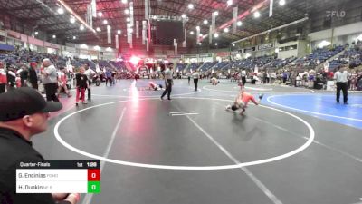 57 lbs Quarterfinal - Gage Encinias, Pomona Elite vs Haze Dunkin, NE Boyz