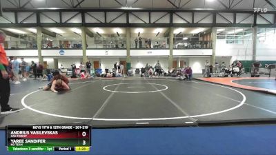 201-219 lbs Round 4 - Andrius Vasilevskas, Oak Forest vs Yaree Sandifer, No Team