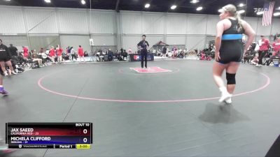 235 lbs Round 3 (8 Team) - Jax Saeed, California Red vs Michela Clifford, Indiana