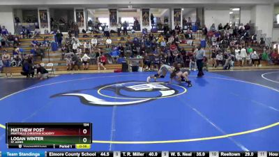 134 lbs Cons. Round 2 - Logan Winter, St James vs Matthew Post, Prattville Christian Academy