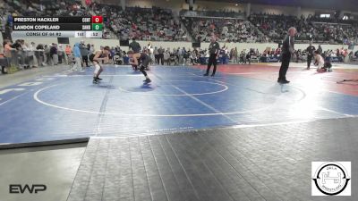 108 lbs Consi Of 64 #2 - Preston Hackler, Central Oklahoma Wrestling Club vs Landon Copeland, Sand Springs Jr High