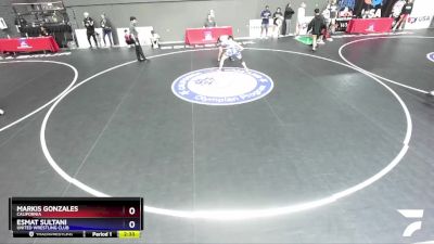 74 lbs Cons. Round 2 - Markis Gonzales, California vs Esmat Sultani, United Wrestling Club