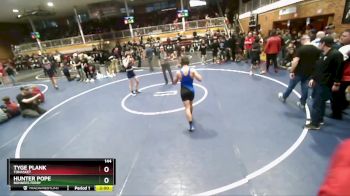 144 lbs Champ. Round 2 - Tyge Plank, Tonasket vs Hunter Pope, Bonners Ferry