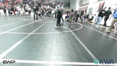 55 lbs 3rd Place - Abraham Calamease IV, Team Tulsa Wrestling Club vs Maisyn Malone, Bartlesville Wrestling Club