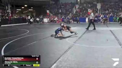 85 lbs Cons. Semi - Aliyah Tangpricha, WR- Topeka Blue Thunder vs Reagan Neal, Bluestem