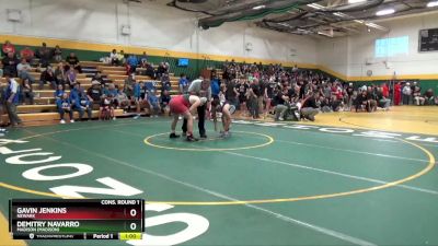 190 lbs Cons. Round 1 - Demitry Navarro, Madison (Madison) vs Gavin Jenkins, NEWARK