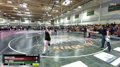 105 lbs 5th Place Match - Tru Reed, Touch Of Gold Wrestling Club vs Kruz Case, Siouxland Wrestling Academy