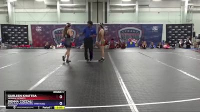 107 lbs Round 3 - Sienna Cozzali, Rockland International Wrestling Academy vs Gurleen Khattra, Virginia Patriots