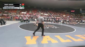 125 lbs 1st Place Match - Trinity Graves, Hoisington HS vs Alyssa Calovich, Chapman HS