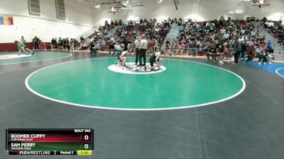 132 lbs Cons. Round 5 - Boomer Cuppy, Cheyenne East vs Sam Perry, Jackson Hole