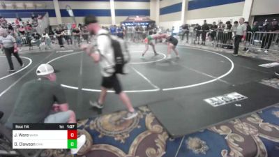 150 lbs Round Of 32 - Jonah Ware, Wasatch WC vs David Clawson, Chain Wr Ac