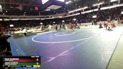 Girls 145 lbs Cons. Round 5 - Tava Rasband, Camas (Girls) vs Anahi Garcia, Moses Lake (Girls)