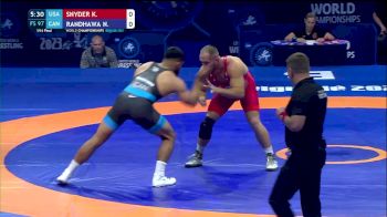 97 kg Qualif. - Kyle Frederick Snyder, United States vs Nishan Preet Singh Randhawa, Canada