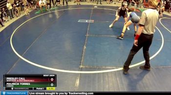 85-92 lbs Round 1 - Presley Call, Bear River Jr High Wrestling C vs Mauricia Torres, CARBON